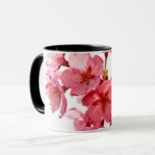 Stralende Sakura Bloesems Waterverf Bloei Mok