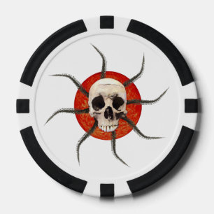 Stralende Schedels voor altijd Poker Chips