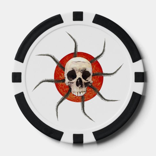 Stralende Schedels voor altijd Poker Chips (Voorkant)