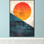 Stralende scheiding bij schemering canvas afdruk (Insitu (Houten vloer))