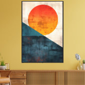 Stralende scheiding bij schemering canvas afdruk (Insitu (Woonkamer))