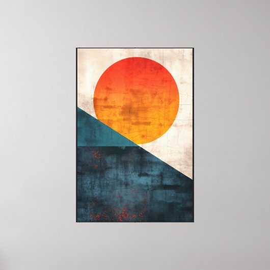 Stralende scheiding bij schemering canvas afdruk (Voorkant)