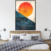 Stralende scheiding bij schemering canvas afdruk (Insitu (Slaapkamer))