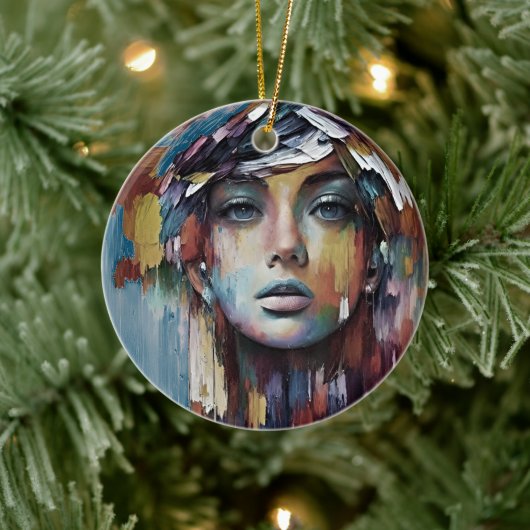 Stralende schoonheid ontketend keramisch ornament (Boom)