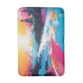 Stralende sereniteit: Abstracte Zonsondergang Refl Badmat (Voorkant Verticaal)