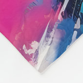 Stralende sereniteit: Abstracte Zonsondergang Refl Fleece Deken (Hoek)