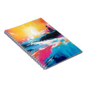 Stralende sereniteit: Abstracte Zonsondergang Refl Notitieboek (Rechterzijde)