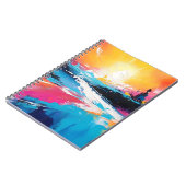 Stralende sereniteit: Abstracte Zonsondergang Refl Notitieboek (Linkerzijde)