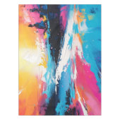 Stralende sereniteit: Abstracte Zonsondergang Refl Tafelkleed (Voorkant)