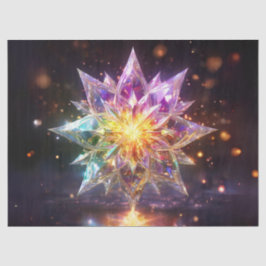 Stralende Single Christmas Star Decoupage Craft Pa Tissuepapier