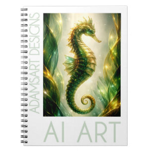 Stralende Smaragd Zee Paard Fantasie Notitieboek