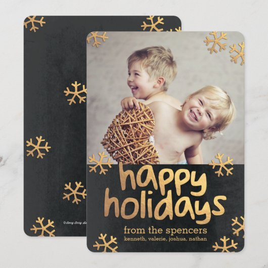 Stralende Sneeuwvlokken Algemene Kerst Fotokaarten Feestdagenkaart (Voorkant / Achterkant)