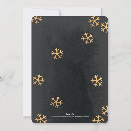 Stralende Sneeuwvlokken Algemene Kerst Fotokaarten Feestdagenkaart (Achterkant)