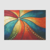 Stralende Spiraal Abstracte Decoupage Tissuepapier (Voorkant)