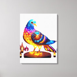 stralende stadsduif canvas afdruk