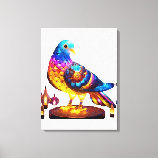 stralende stadsduif canvas afdruk (Voorkant)