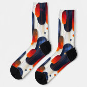 Stralende Starburst kerst met rood en blauw Sokken (Links)