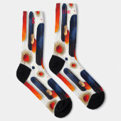 Stralende Starburst kerst met rood en blauw Sokken (Rechts)