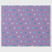 Stralende Starburst, Paarse Cadeaupapier (Vlak)