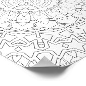 Stralende Ster Bloemblad Mandala Ontwerp Poster (Hoek)