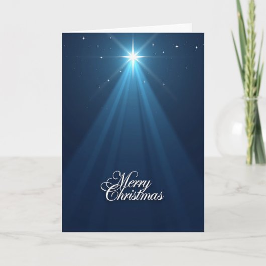 Stralende Ster Kerstkaart Kaart (Voorkant)