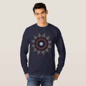 Stralende sterren fractale versiering t-shirt (Voorkant volledig)