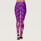 stralende stippen silhouet Bloem Leggings (Achterkant)