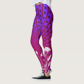 stralende stippen silhouet Bloem Leggings (Links)