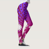 stralende stippen silhouet Bloem Leggings (Rechts)