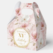 Stralende stoffige roze boho waterverf 50ste verja bedankdoosjes