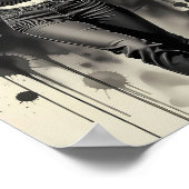 Stralende Straat Glamour Monochroom Poster (Hoek)