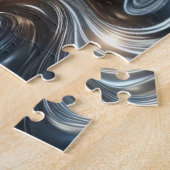 Stralende Stromen Metaalachtig Licht Legpuzzel (Zijkant)