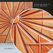 Stralende Sunburst Warme Terracotta Tegeltje