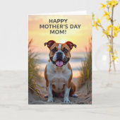 Stralende Sunset Hond Kaart (Gele Bloem)