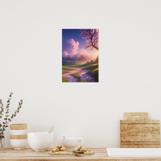 Stralende Sunset Serenade Poster (Keuken)