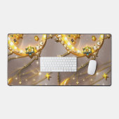 Stralende Topaz Geel Maanfasen Decor Bureaumat (Keyboard & Muis)