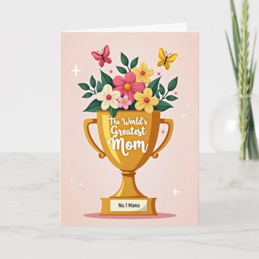Stralende Trofee Moeders Liefde Kaart (Voorkant)