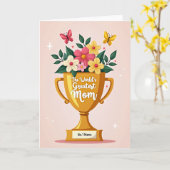 Stralende Trofee Moeders Liefde Kaart (Gele Bloem)