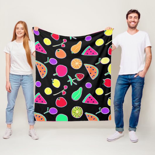 Stralende Tropic Neon Magic Fleece Deken (In situ)