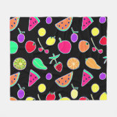 Stralende Tropic Neon Magic Fleece Deken (Voorkant (Horizontaal))