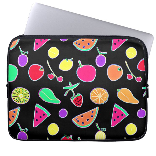 Stralende Tropic Neon Magic Laptop Sleeve (Voorkant)