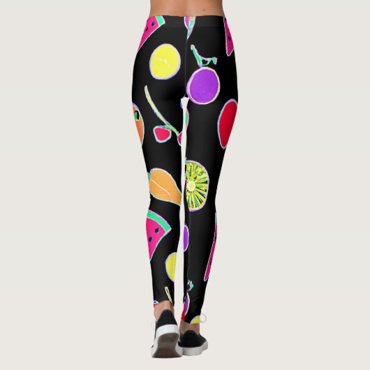 Stralende Tropic Neon Magic Leggings (Achterkant)