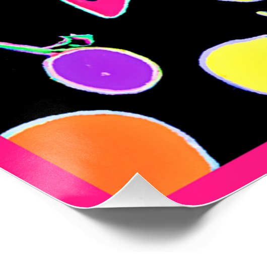 Stralende Tropic Neon Magic Perfect Poster (Hoek)