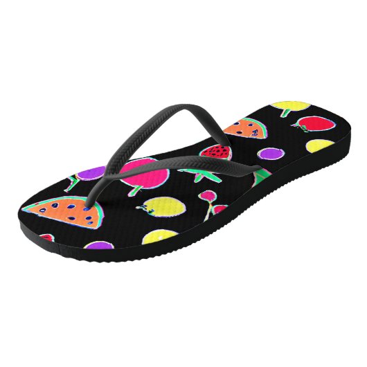 Stralende Tropic Neon Magic Teenslippers (Schuin)