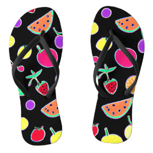 Stralende Tropische Neon Magie Teenslippers