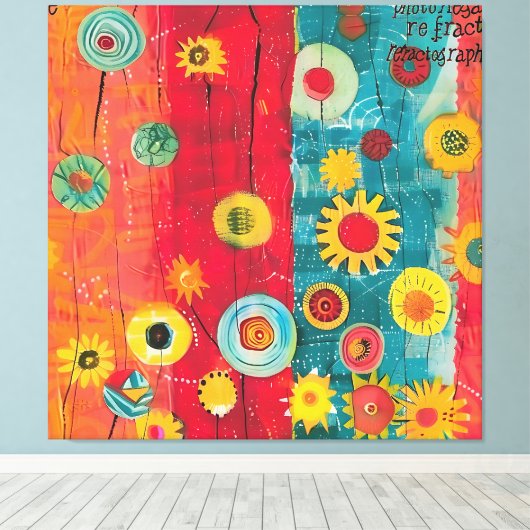 stralende tuin canvas afdruk (Insitu (Houten vloer))