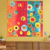 stralende tuin canvas afdruk (Insitu (Woonkamer))