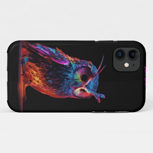 Stralende Uil Case-Mate iPhone Case (Achterkant (horizontaal))