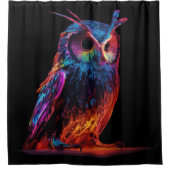Stralende Uil Douchegordijn (Voorkant)