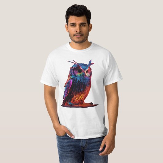 Stralende Uil T-shirt (Voorkant volledig)